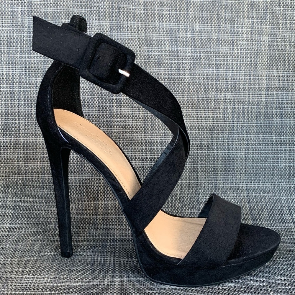 Charlotte Russe Open Toe Strappy Stiletto Sandals Heels Women’s size 7